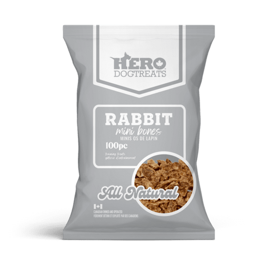 Hero Dog Treats - Dehydrated Rabbit Mini Bones