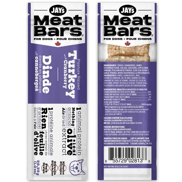 Jays Meatbars Turkey & Cranberry 28g