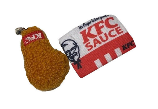 KFC Drumstick & Sauce Cat Toy