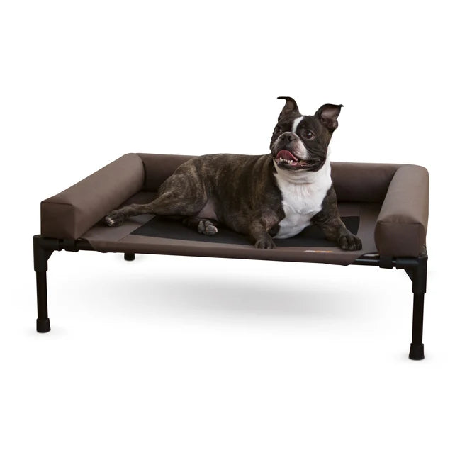K&H Original Bolster Pet Cot Elevated - Chocolate Small