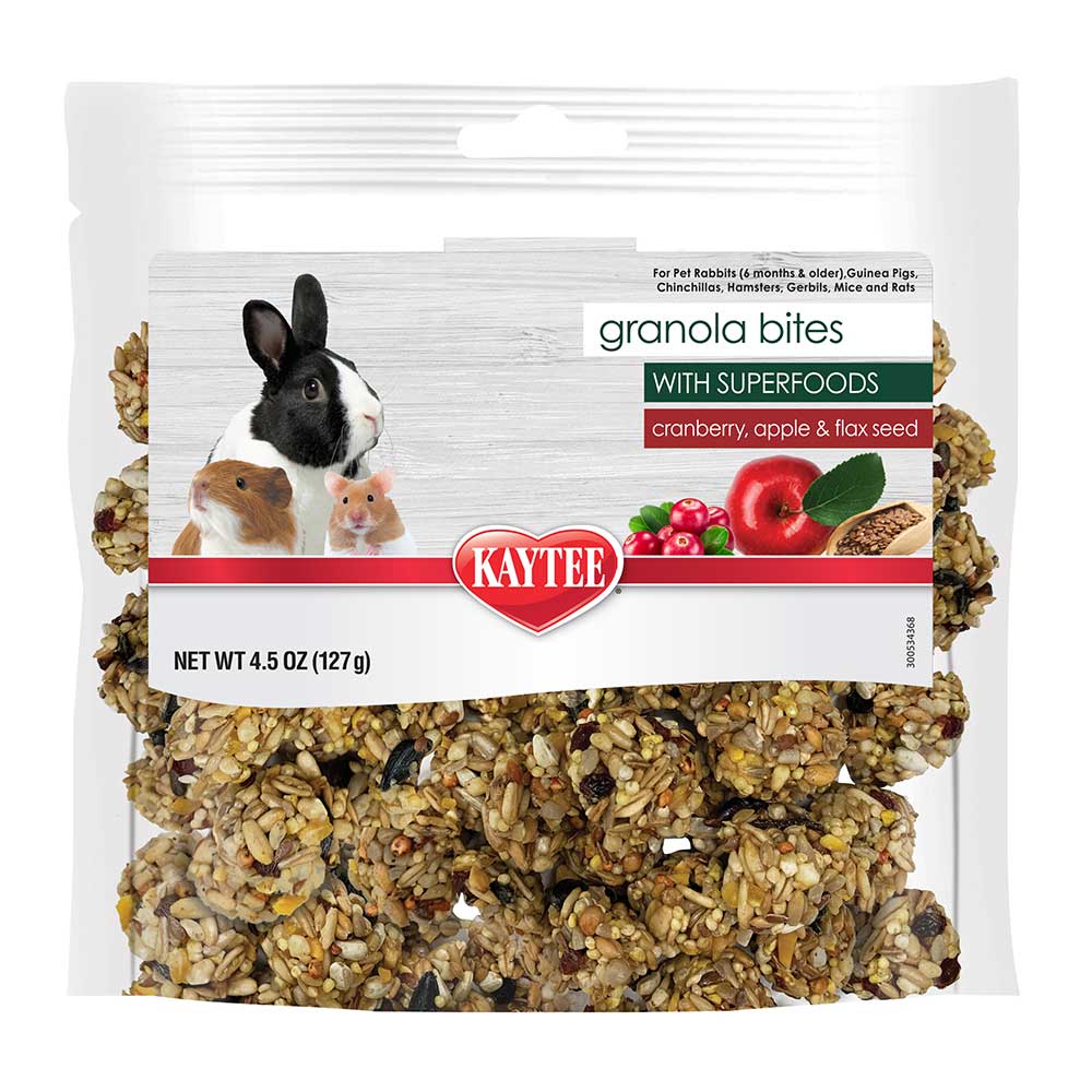 Kaytee Superfood Granola Bites - Cranberry/Apple/Flax 4.5oz
