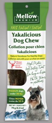 Mellow Premium Venison Medium Yak Chew 70g