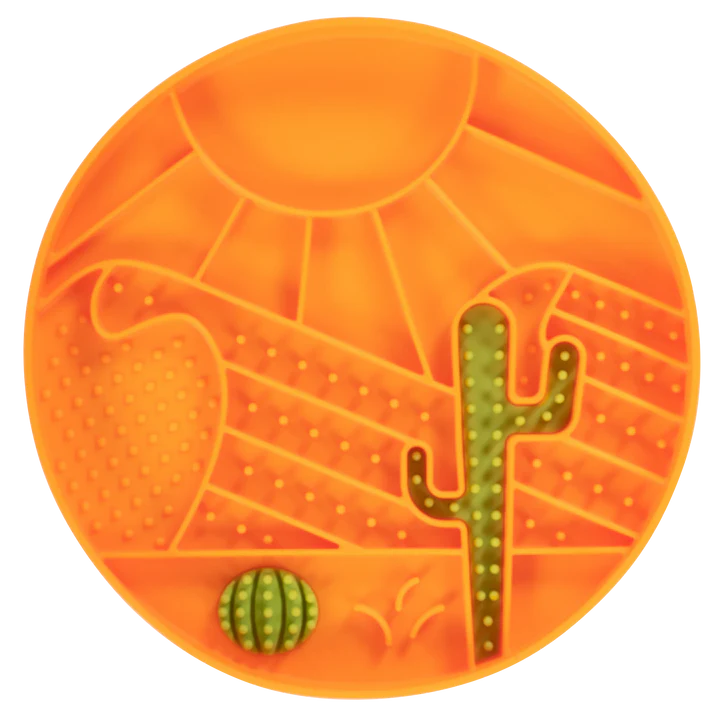 Messy Mutts Silicone Interactive Bowl - Desert Orange