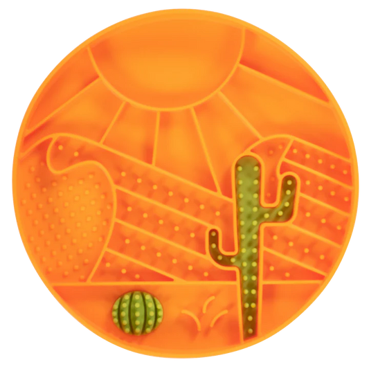 Messy Mutts Silicone Interactive Bowl - Desert Orange