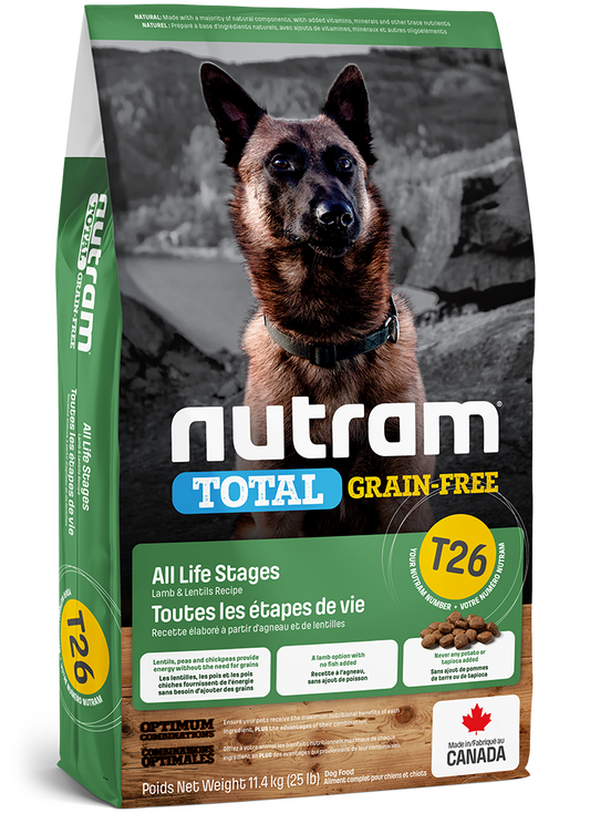 Nutram T26 Adult Lamb & Lentils 11.4kg (special order)