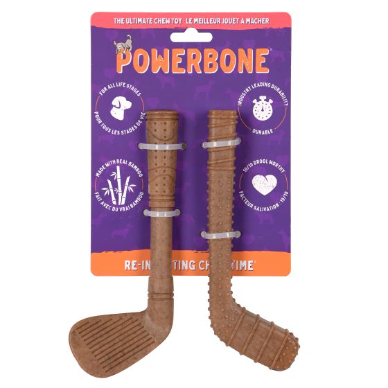 Powerbone Bamboo Chew - Golf Club & Hockey Stick 2pk