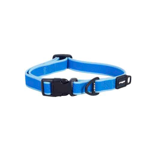 Rogz Amphibian Classic Dog Collar - XL Blue