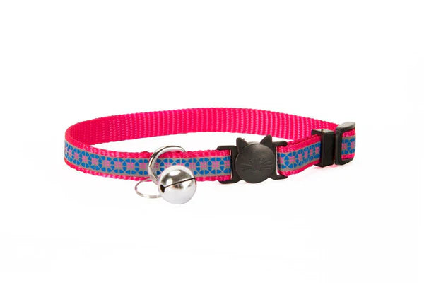 Simon's Break Away Reflective Collar - Pink Flower