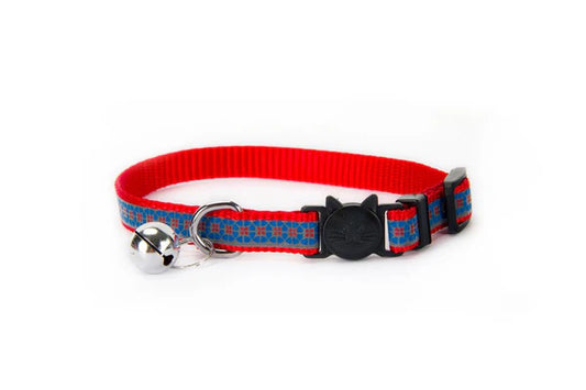 Simon's Break Away Reflective Collar - Red Flower