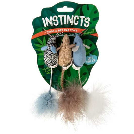 Instincts by SmartyKat Happynip Three Pack of Mice
