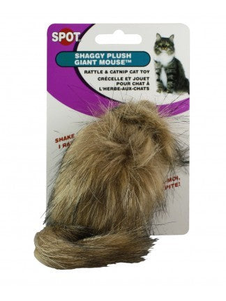 Spot Shaggy Plush Giant Mouse Cat Toy