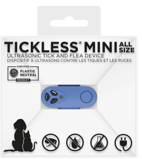 Tickless Ultrasonic Tick Repeller - Mini Rechargeable Blue