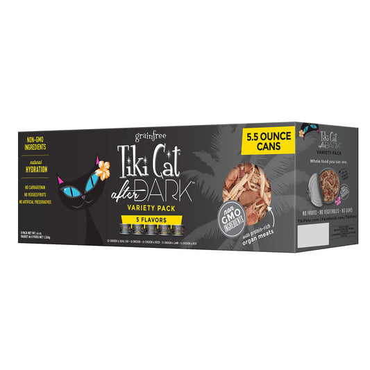 Tiki Cat After Dark 5 Flavour Variety Pack - 8 x 5.5 oz
