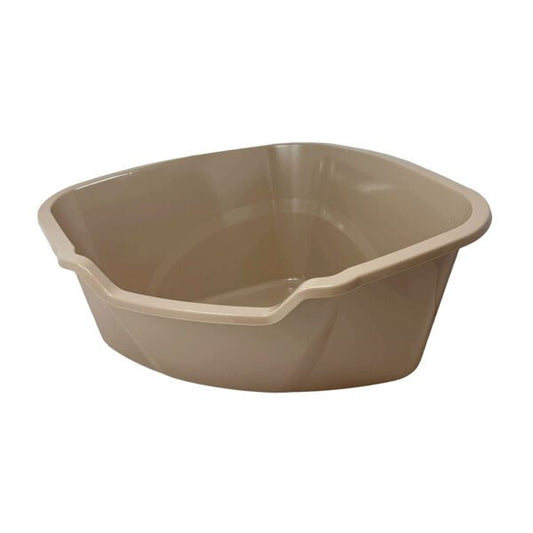 Van Ness Corner Litter Box High Sides Beige 18"x18"x9"
