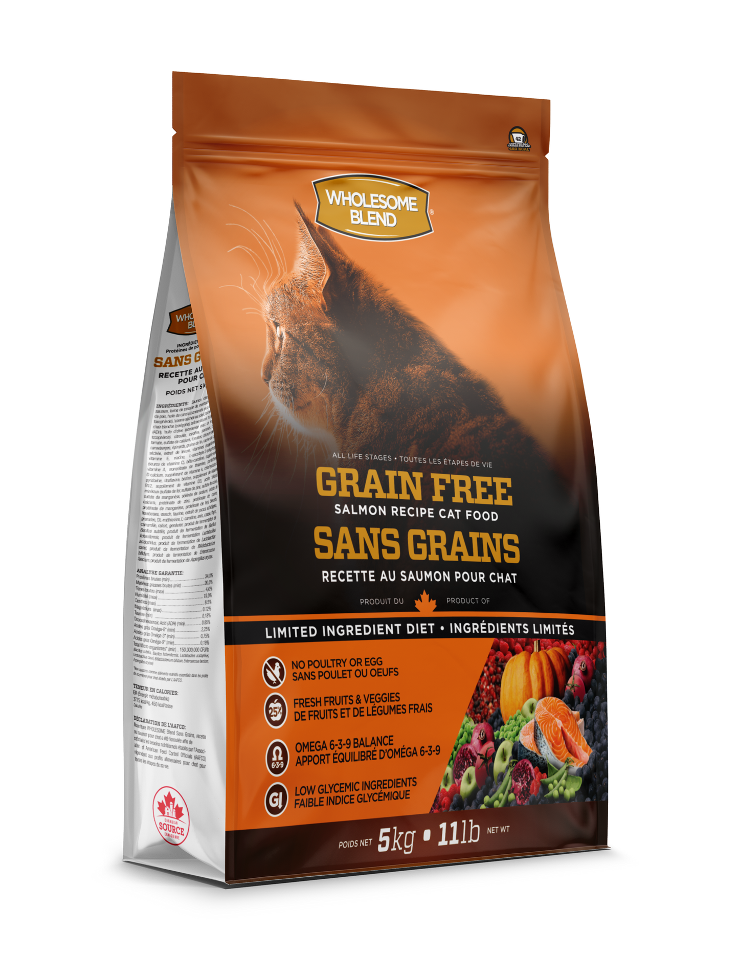 CLEARANCE Wholesome Blend for Cats - Grain Free Salmon 5kg (Expiry 08/2026)