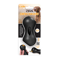 Zeus Chewchasers Rubber Treat Peanut - Black 4in