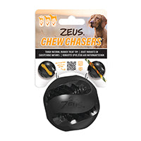 Zeus Chewchasers Rubber Treat Ball - Black 3in